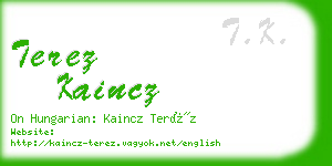 terez kaincz business card